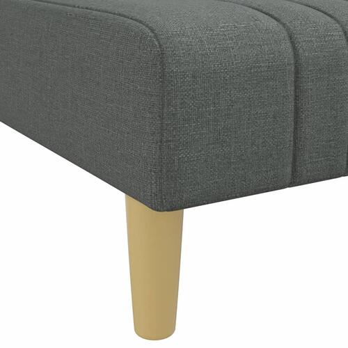 Sovesofa med chaiselong 279x140x70 cm stof mørkegrå