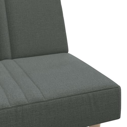 Sovesofa med chaiselong 255x140x70 cm stof mørkegrå