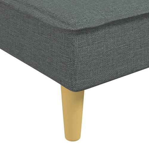 Sovesofa med chaiselong 255x140x70 cm stof mørkegrå