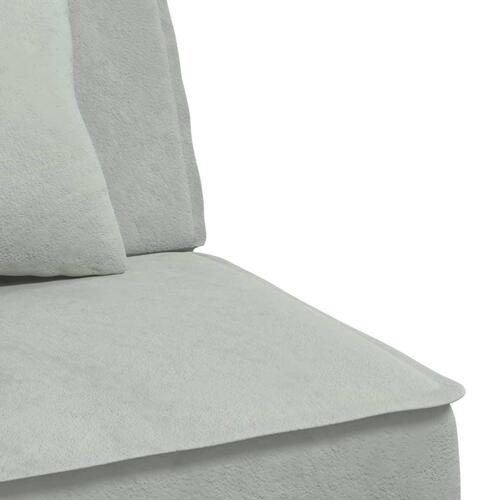 Sovesofa med chaiselong 255x140x70 cm velour lysegrå