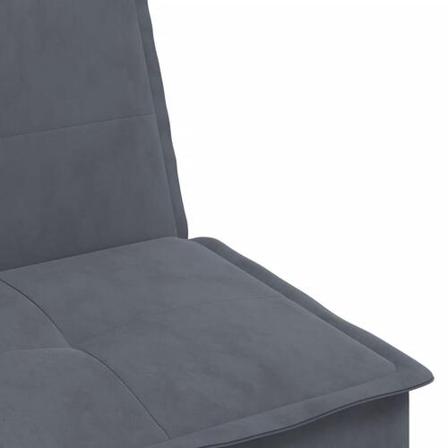 Sovesofa med chaiselong 255x140x70 cm velour mørkegrå