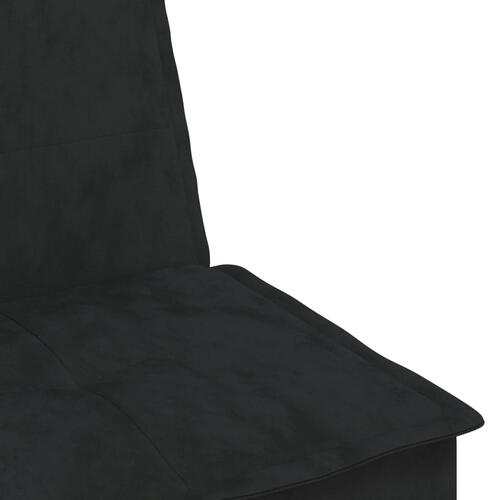 Sovesofa med chaiselong 255x140x70 cm velour sort