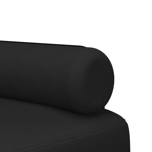 Sovesofa med chaiselong 260x140x70 cm stof sort