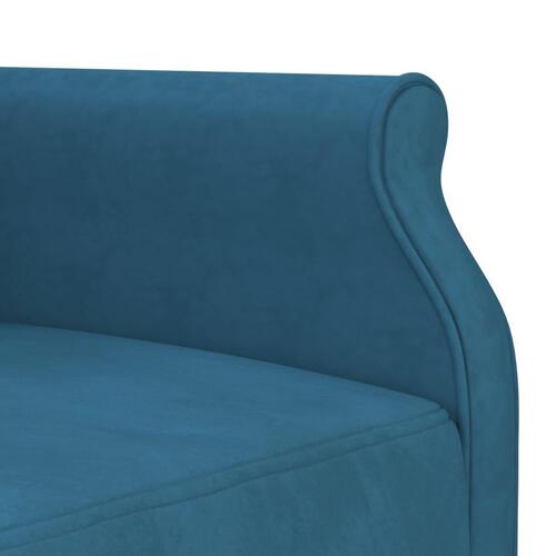 Sovesofa med chaiselong 271x140x70 cm velour blå