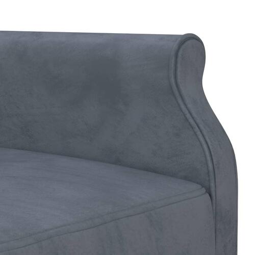Sovesofa med chaiselong 271x140x70 cm velour mørkegrå