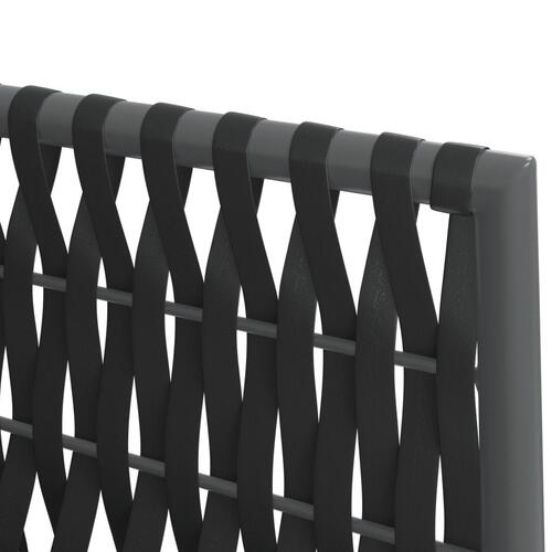 Havestole med hynder 6 stk. 54x61x83 cm polyrattan sort