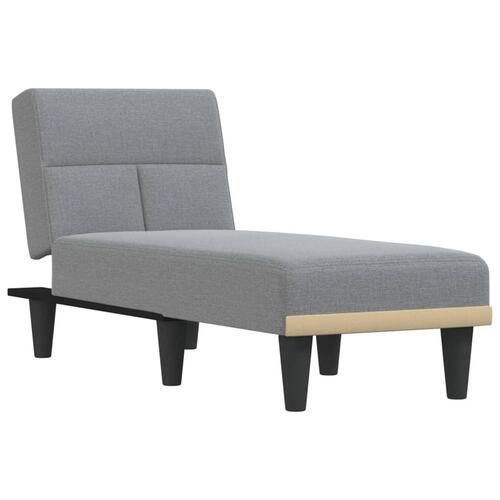 Chaiselong stof lysegrå