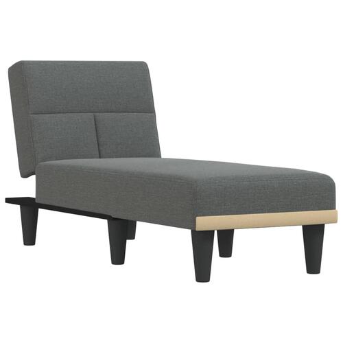 Chaiselong stof mørkegrå