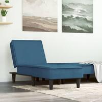 Chaiselong velour blå
