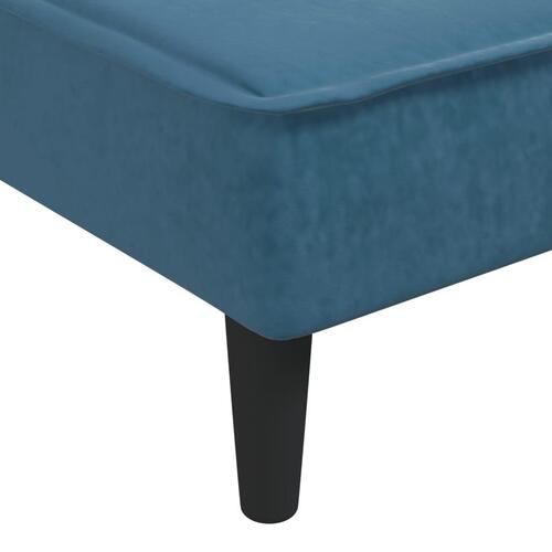 Chaiselong velour blå