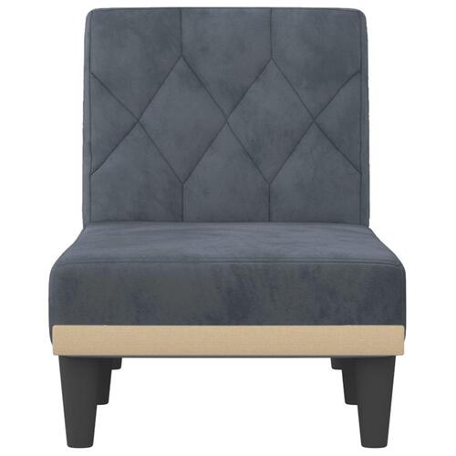 Chaiselong velour mørkegrå