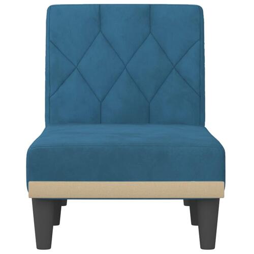Chaiselong velour blå