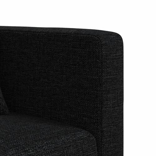 Sovesofa med chaiselong 275x140x70 cm stof sort