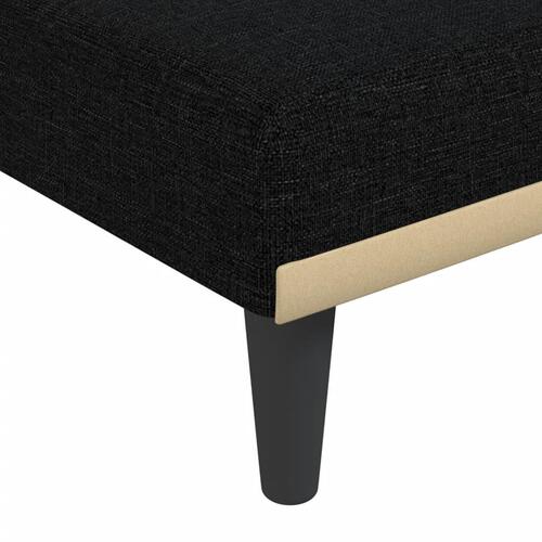 Sovesofa med chaiselong 275x140x70 cm stof sort