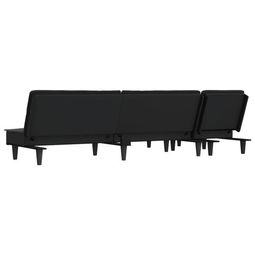 Sovesofa med chaiselong 255x140x70 cm stof mørkegrå