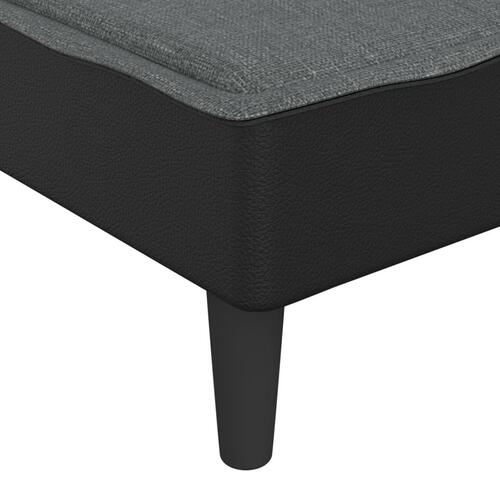 Sovesofa med chaiselong 255x140x70 cm stof mørkegrå