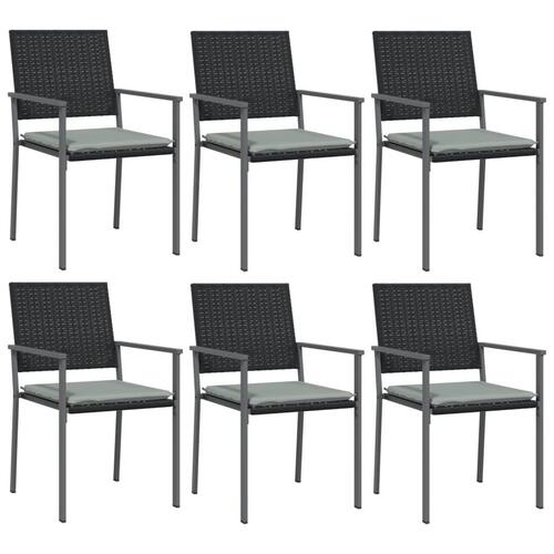 Spisebordssæt til haven 7 dele polyrattan og stål