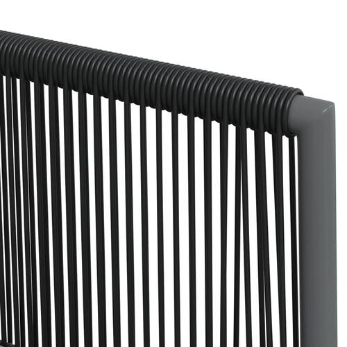 Havestole med hynder 4 stk. 54x60,5x83,5 cm polyrattan sort