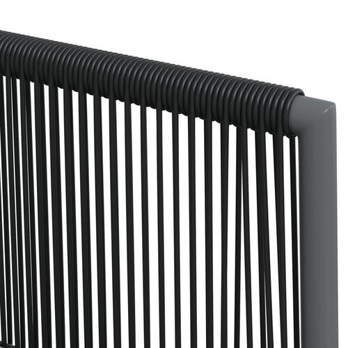 Havestole med hynder 6 stk. 54x60,5x83,5 cm polyrattan sort