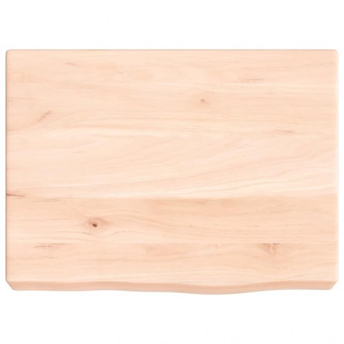 Væghylde 40×30×(2-6) cm i ubehandlet massivt egetræ - naturlig kant