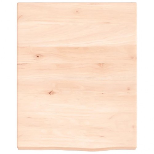 Væghylde 40 × 50 × (2-4) cm - ubehandlet massivt egetræ med naturlig kant