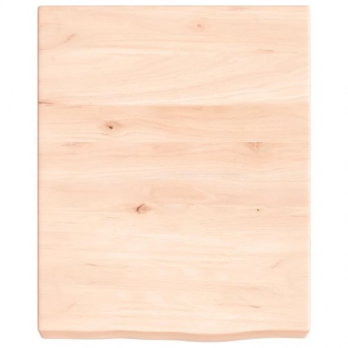 Væghylde i massivt egetræ 40 × 50 × (2-6) cm - ubehandlet, naturlig kant