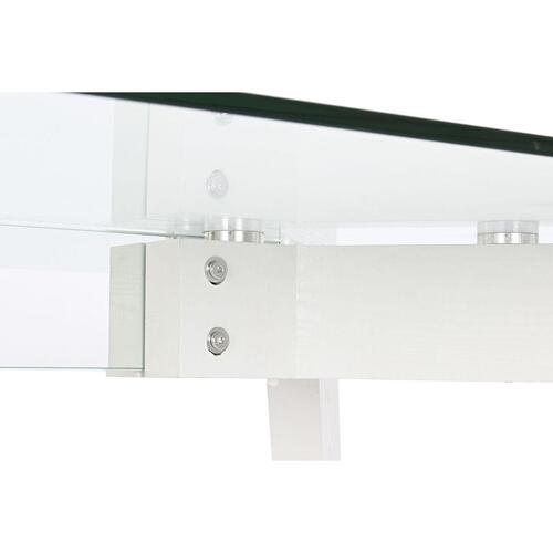 Spisebord Hvid Gennemsigtig Krystal Træ MDF 160 x 90 x 75 cm