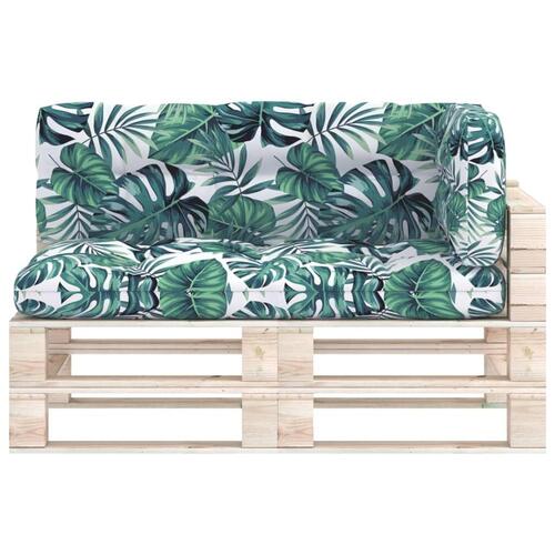 Hynder til pallesofa 3 stk. bladmønster (OUTLET A)
