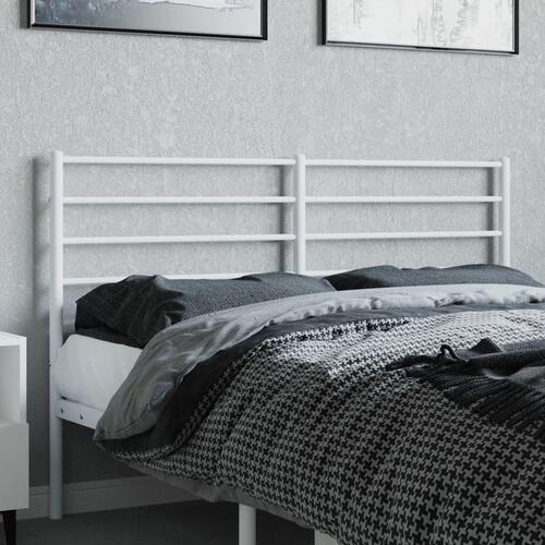 Sengegavl 120 cm metal hvid