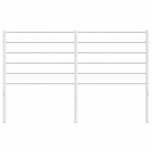 Sengegavl 120 cm metal hvid