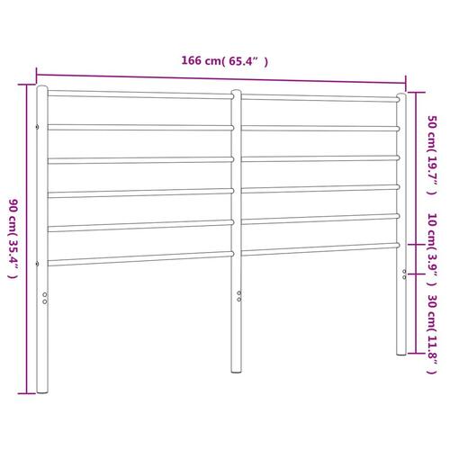 Sengegavl 160 cm metal hvid