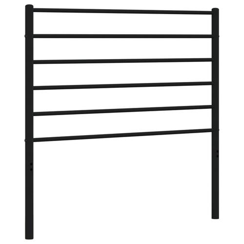 Sengegavl 90 cm metal sort
