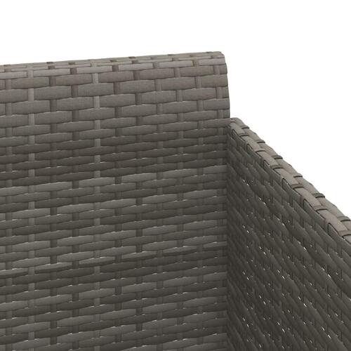 Solseng med hynder 182x118x63 cm polyrattan grå