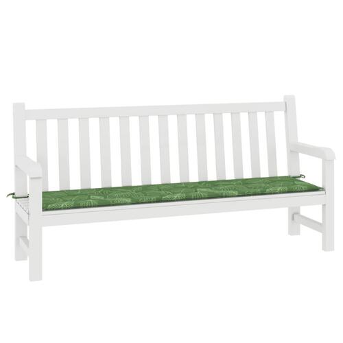 Hynde til havebænk 200x50x3 cm stof bladmønster