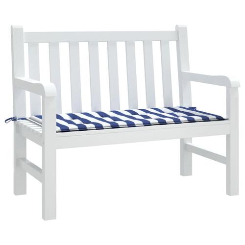 Hynde til havebænk 120x50x4 cm striber oxfordstof blå og hvid