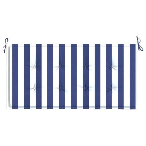Hynde til havebænk 120x50x4 cm striber oxfordstof blå og hvid