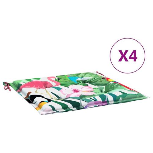 Hynder til havestol 4 stk. 50x50x3 cm stof flerfarvet