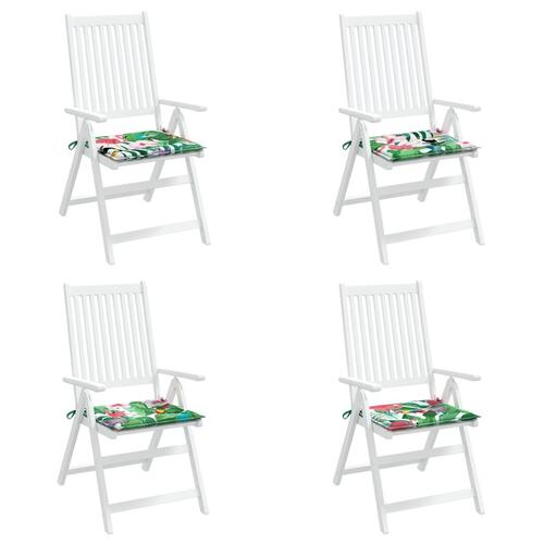 Hynder til havestol 4 stk. 50x50x3 cm stof flerfarvet