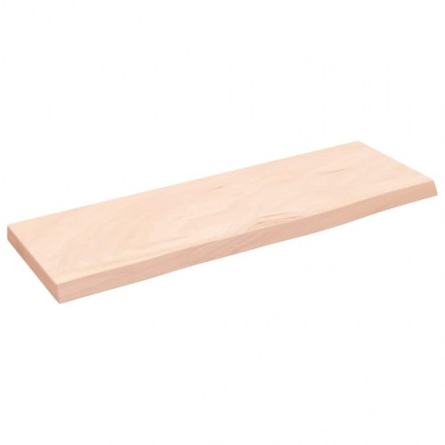 Væghylde 60 x 20 x 2 cm i ubehandlet massivt egetræ