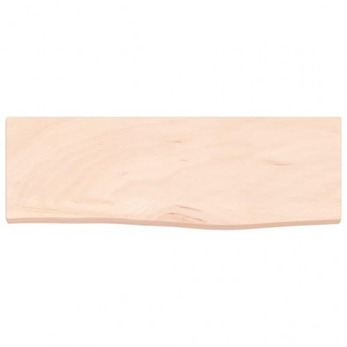 Væghylde 60 x 20 x 2 cm i ubehandlet massivt egetræ