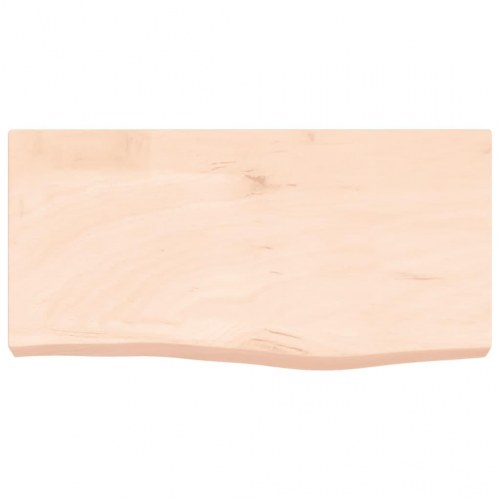 Væghylde 60×30×(2-6) cm - ubehandlet massivt egetræ med naturlig kant