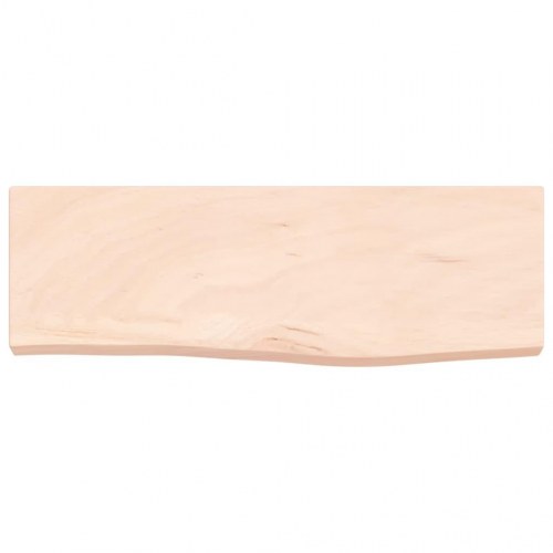 Væghylde i massivt egetræ 60 × 20 × 4 cm - ubehandlet, naturlig kant
