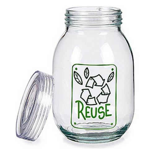 Blik Reuse Glas Gennemsigtig 1,8 L 13 x 20,8 x 13 cm (4 enheder)