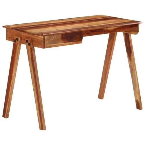 Skrivebord med skuffe 110x50x77 cm massivt akacietræ