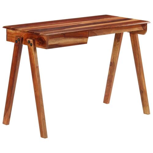 Skrivebord med skuffe 110x50x77 cm massivt akacietræ