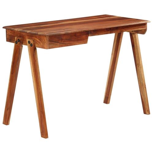 Skrivebord med skuffe 110x50x77 cm massivt akacietræ