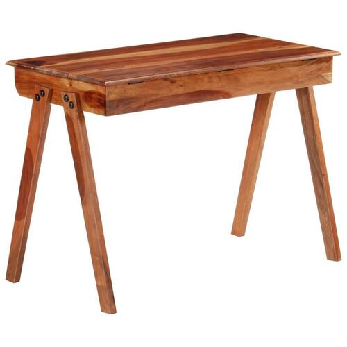 Skrivebord med skuffe 110x50x77 cm massivt akacietræ