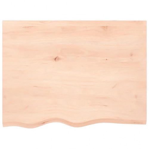 Væghylde 80x60x2 cm ubehandlet massivt egetræ
