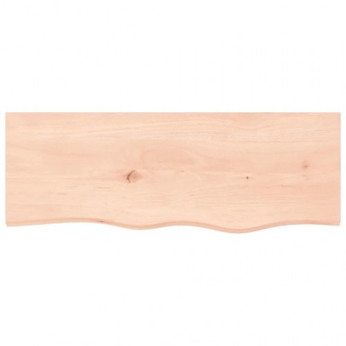 Væghylde 80×30×(2-4) cm - ubehandlet massivt egetræ med naturlig kant