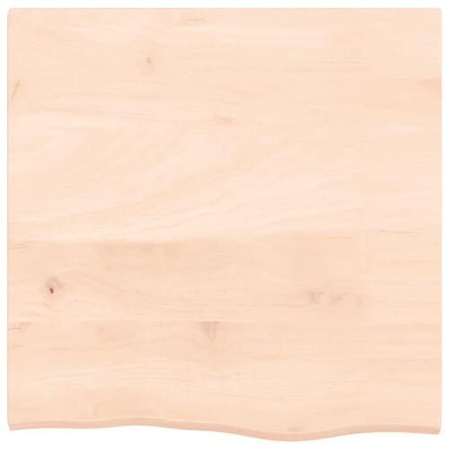 Væghylde 60x60x2 cm ubehandlet massivt egetræ